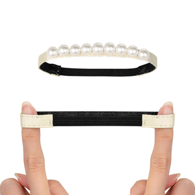 Beads Shoelaces Elastic Detachable Shoe Strap for Heels 2 Pairs