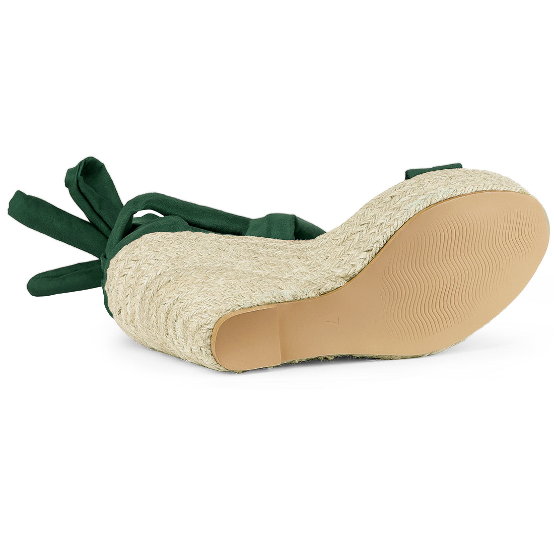 Allegra K Espadrille Platform Wedges Heel Lace Up Sandals