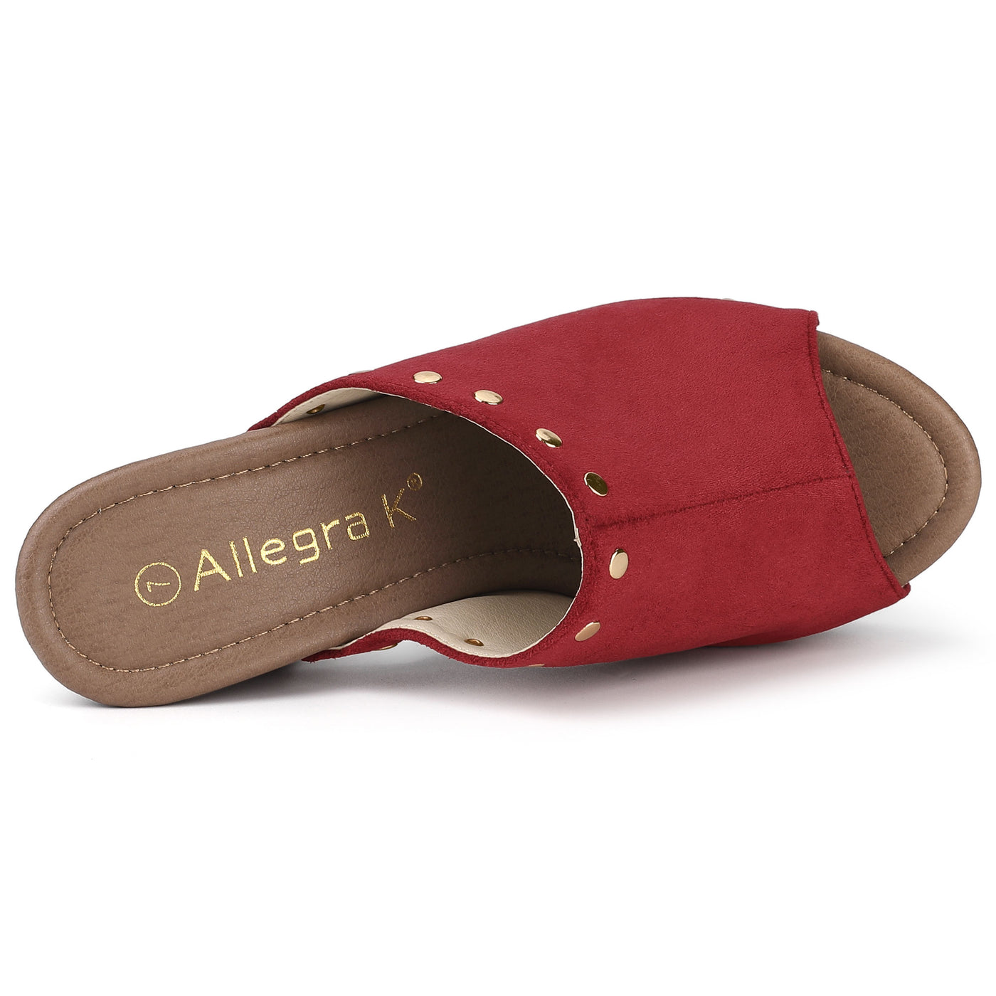 Allegra K Open Toe Platform Block Heel Slides Sandals