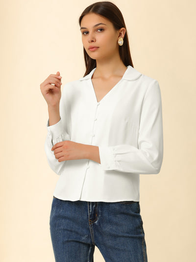 Work Vintage Button Down Business Casual Top