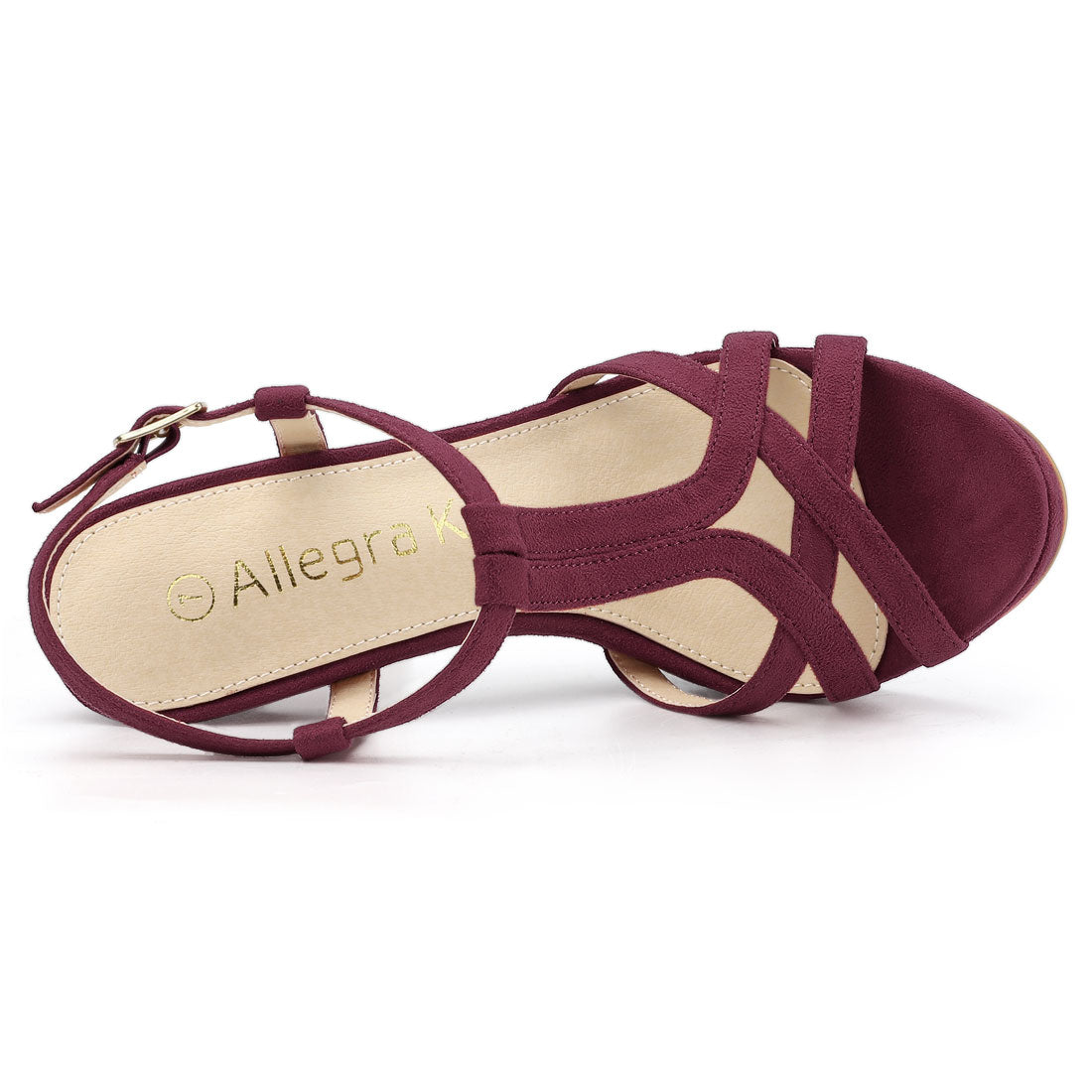 Allegra K T Strap Slingback Platform Stiletto Heel Sandals
