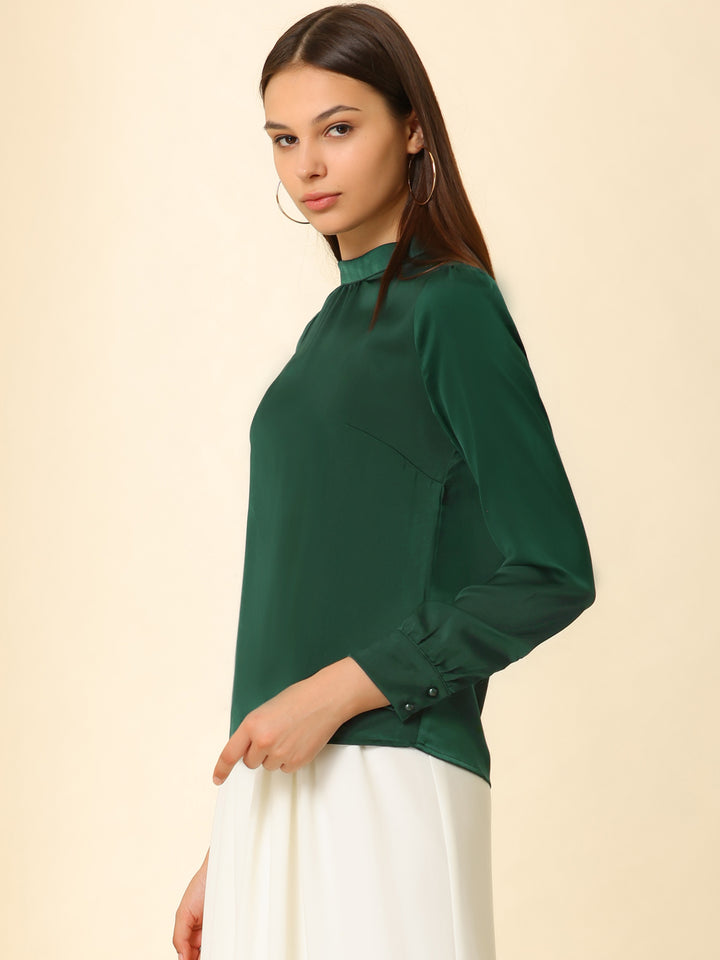 satin blouses for work