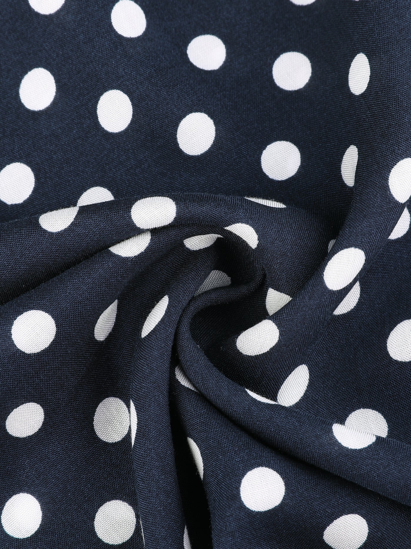 Allegra K Nightgown Sleepwear Polka Dots Tassel 3/4 Sleeve Pajamas Lounge Dress