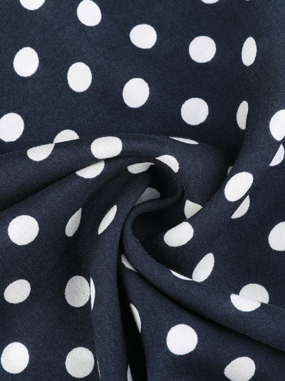 Nightgown Sleepwear Polka Dots Tassel 3/4 Sleeve Pajamas Lounge Dress