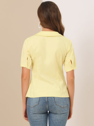 Casual Tops Peter Pan Cotton Summer Blouse