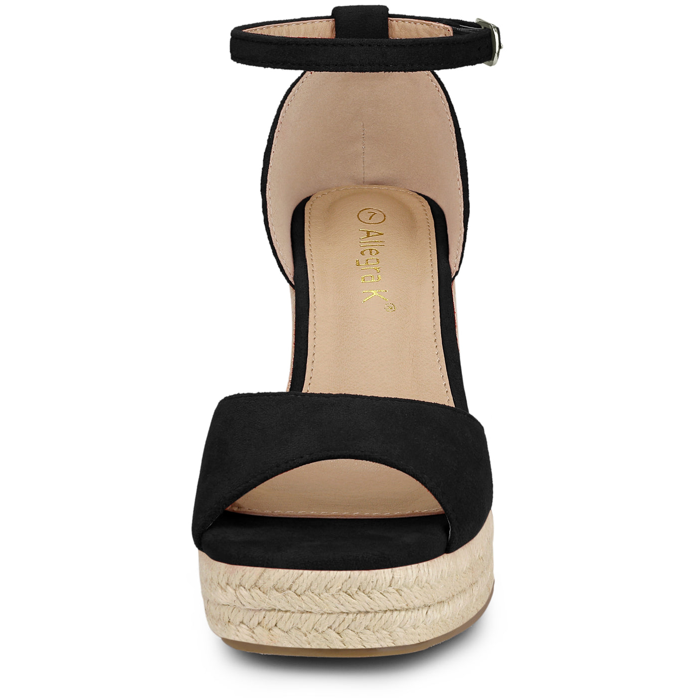 Allegra K Espadrille Platform Ankle Strap Wedge Heel Sandals