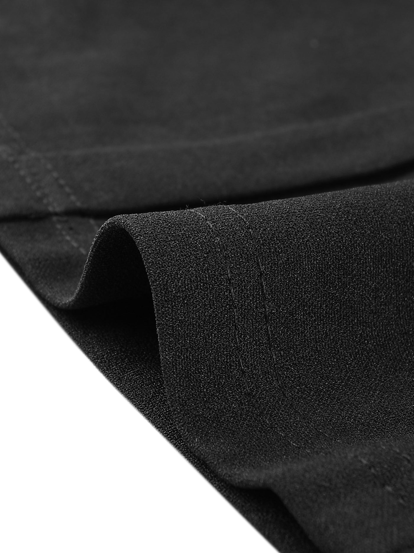 Allegra K Contrast Collar Bow Tie A-Line Long Sleeve Elegant Button Decor Dress