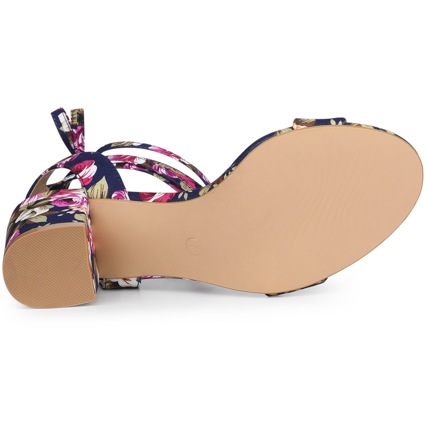 Allegra K Summer Open Toe Ankle Lace Up Block Heel Sandals