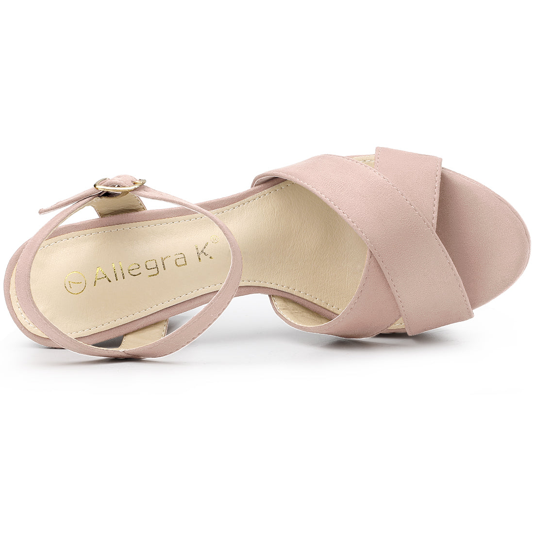 Allegra K Platform Chunky Heel Ankle Strap Slingback Sandals