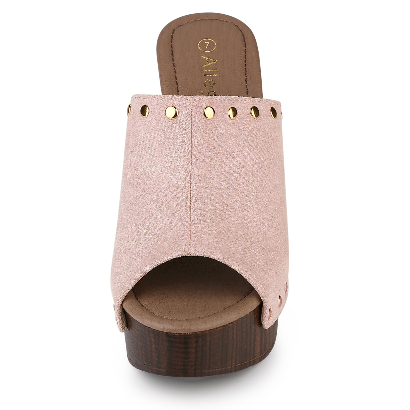 Allegra K Open Toe Platform Block Heel Slides Sandals