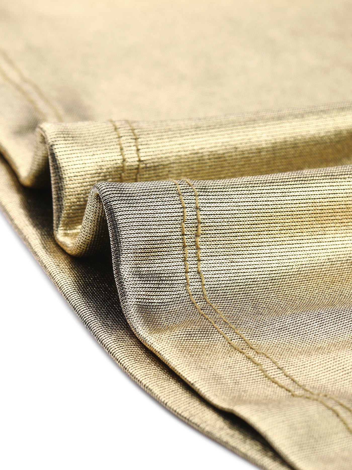 Allegra K Metallic Textured Short Sleeve Shiny Multicolor Blouse
