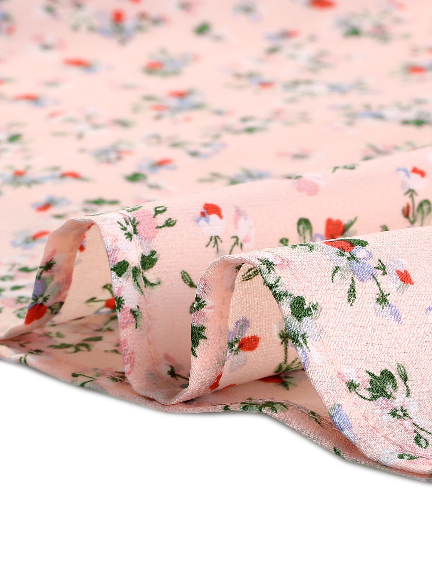Allegra K Mini Smocked Square Neck Long Sleeve Floral Print Dress
