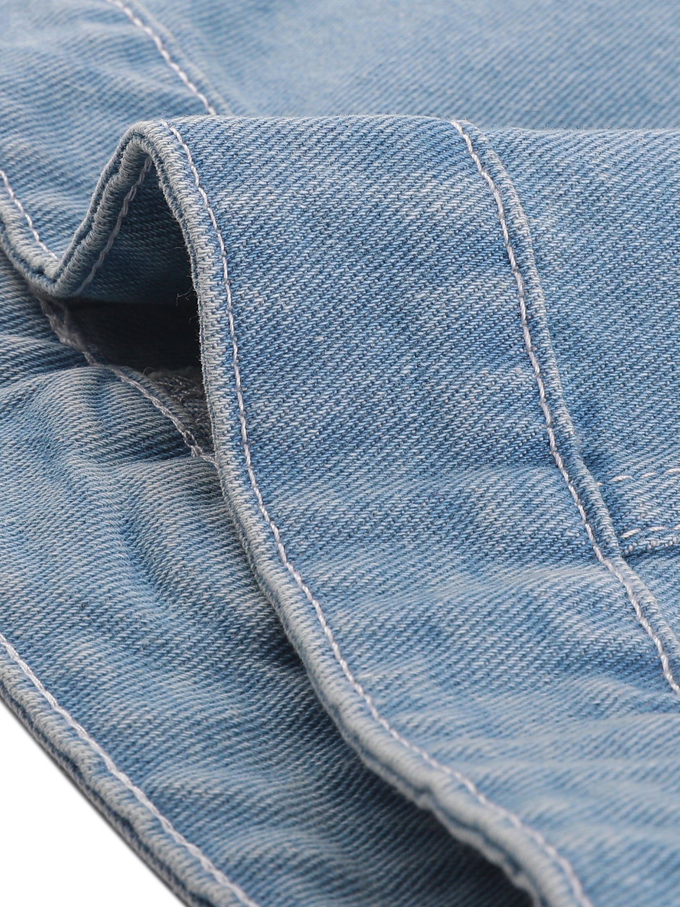 Allegra K Buttoned Chest Flap Pocket Washed Denim Jacket Vest