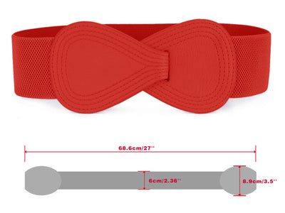 Womens Waist Belts for Dress Interlock Buckle Skinny Stretchy Belts
