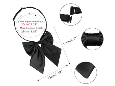 Pre-tied Bowknot with Adjustable Neck Strap Cute Bowtie 2 Pcs