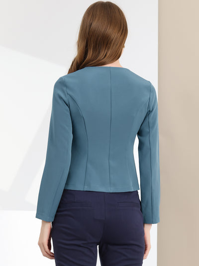 Fall Casual Jacket Elegant Button Front Work Office Blazer