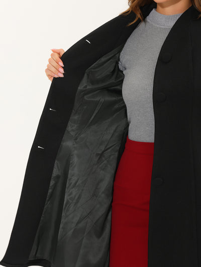 Single Breasted Long Sleeve Mid-Long Winter Coat