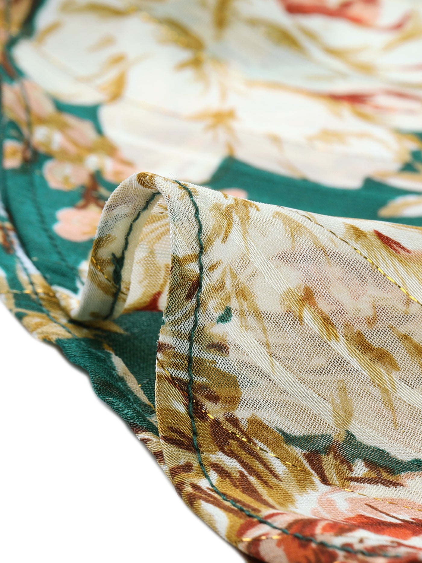 Allegra K Hawaiian Tropical Ruffle Pleated Hem Tie Wrap Glitter Floral Skirt