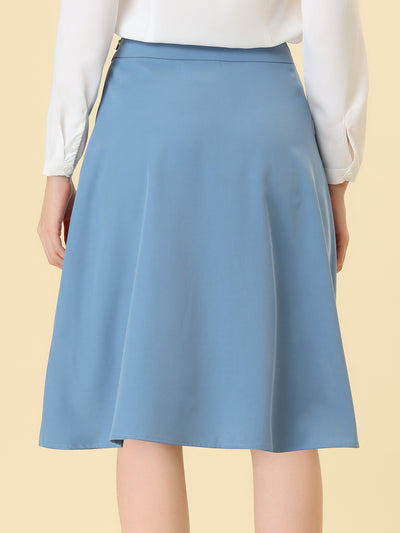 Pleated Retro High Waist Belted Decor Halloween A-line Skirt