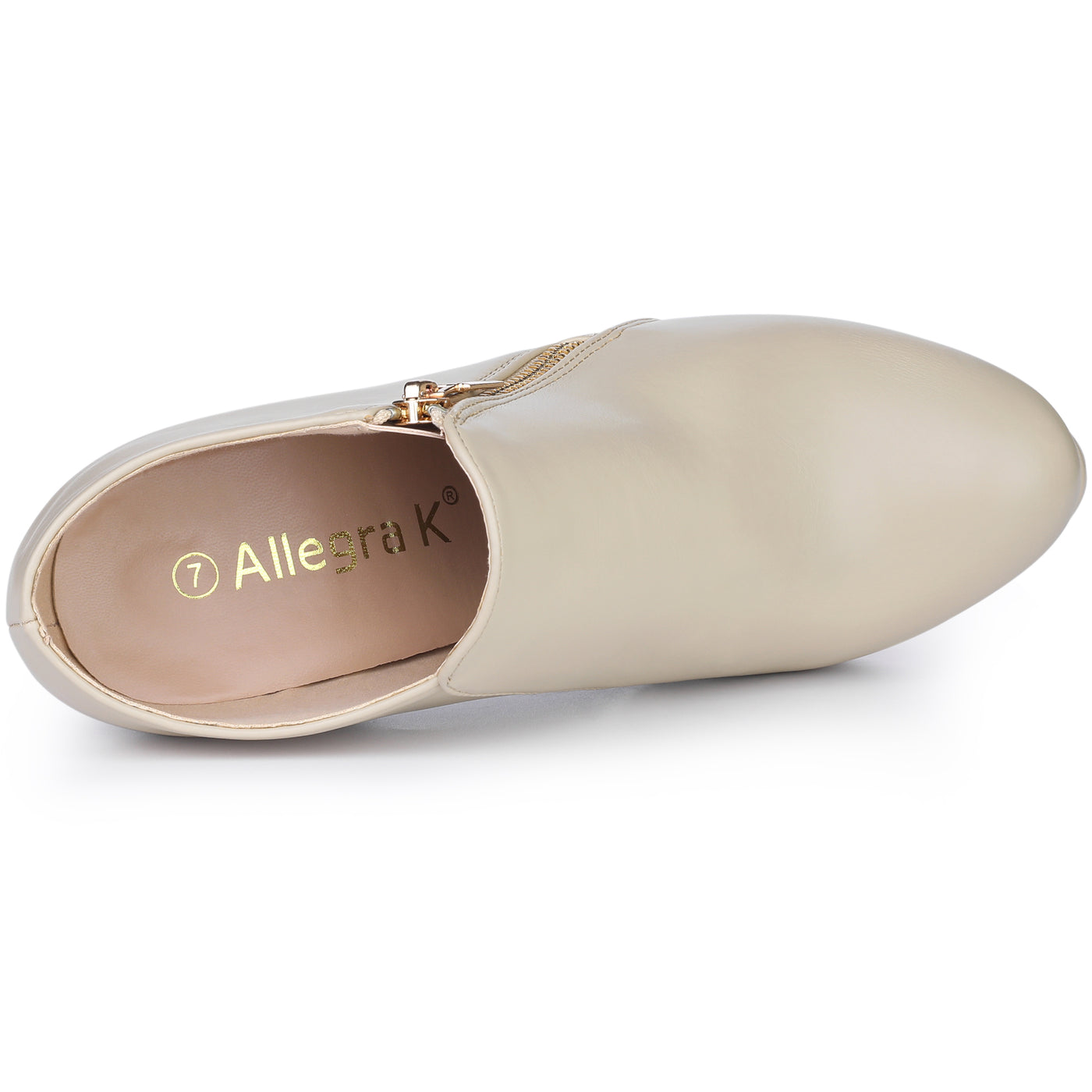 Allegra K Platform Round Toe Chunky Heel Ankle Boot