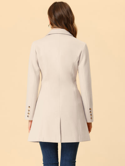 Single Breasted Notched Lapel Outerwear Winter Coats