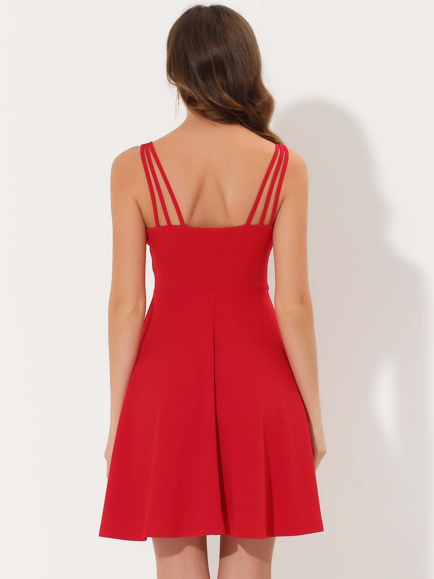 Allegra K Homecoming Sexy Backless Sleeveless Party Cocktail Dress