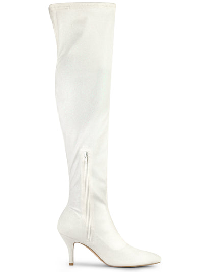 Glitter Pointed Toe Stiletto Heel Over the Knee High Boot