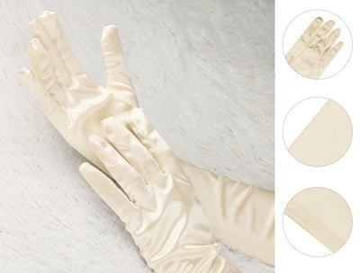 Long 1920S Evening Party Full Finger Mittens Elegant Opera Glove