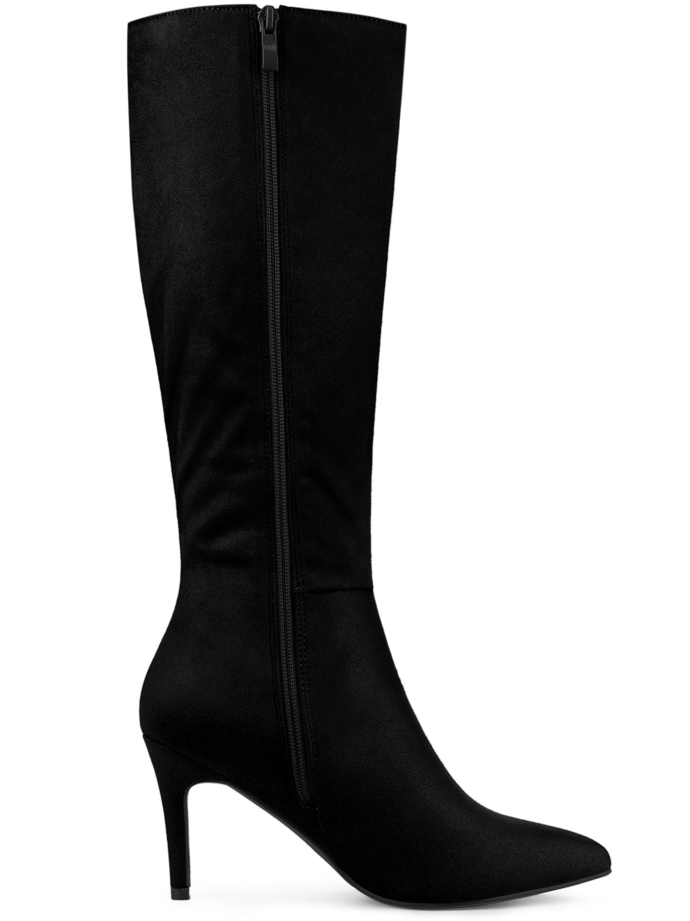 Allegra K Women's Pointed Toe Stiletto Heels Knee High Boots