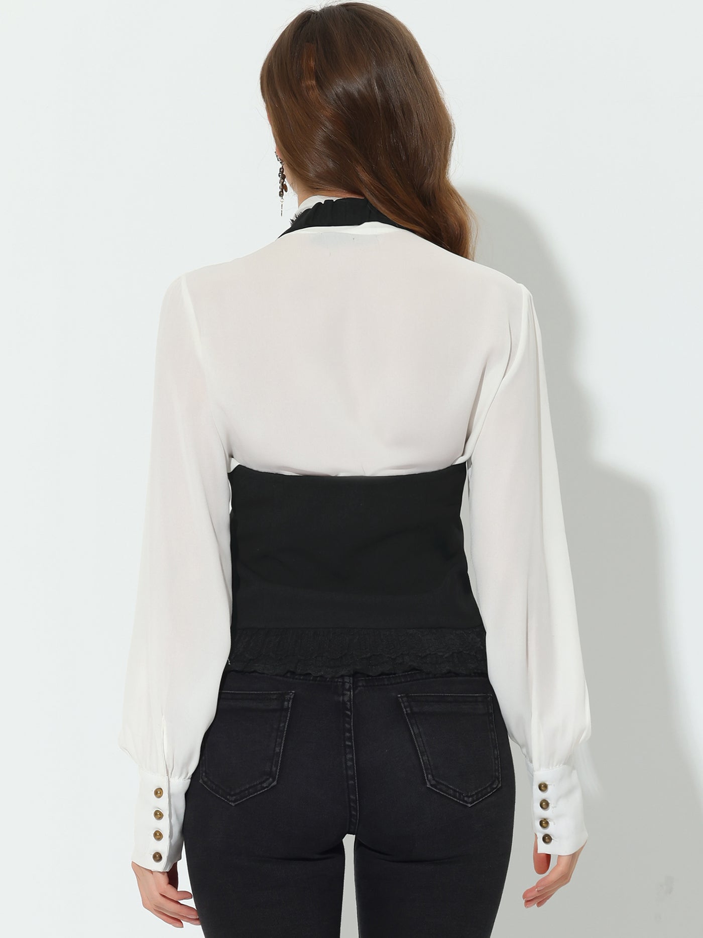 Allegra K Vintage Waistcoat Halter Neck Button Down Dressy Vest