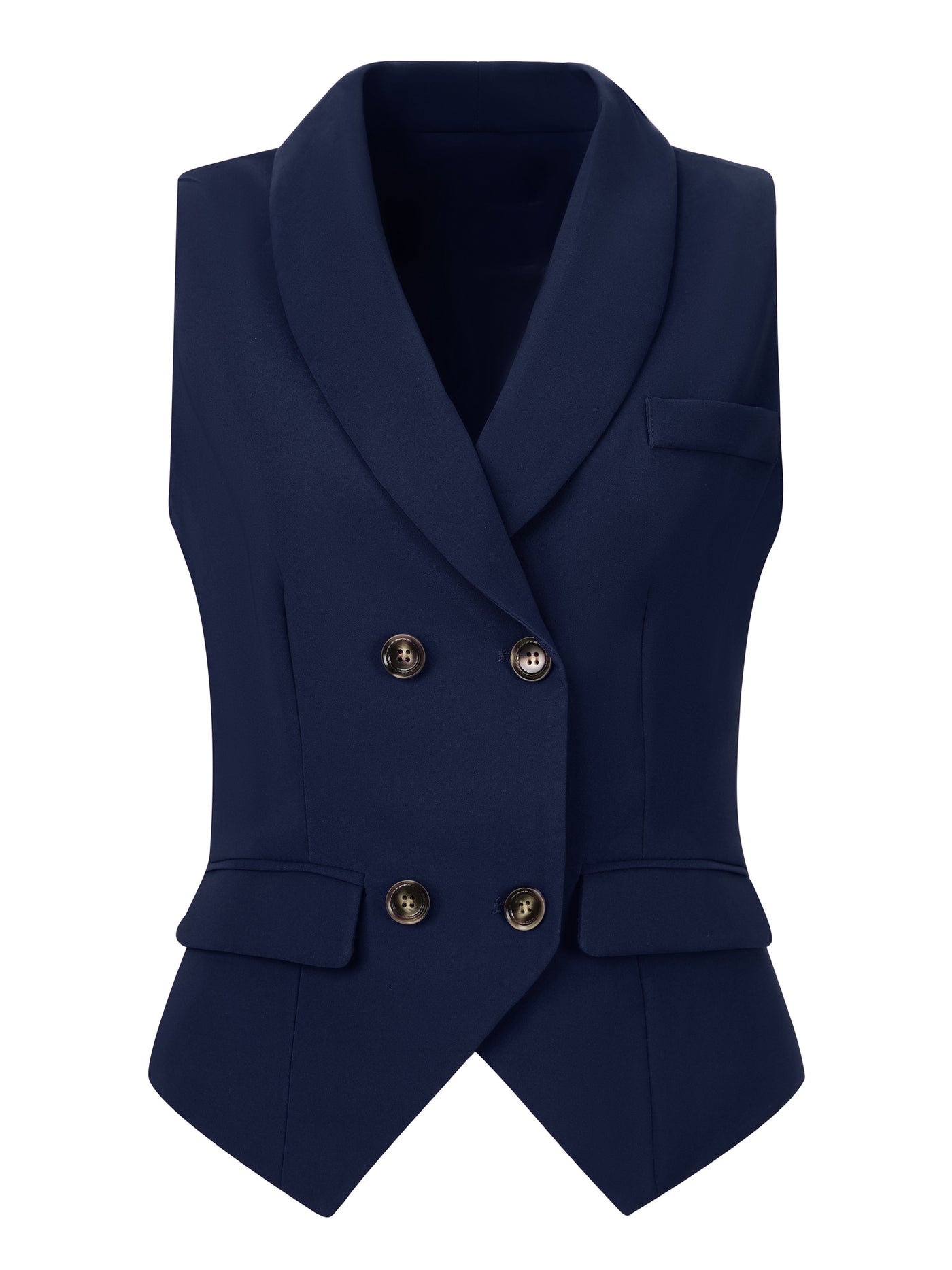 Allegra K Waistcoat Lapel Collar Dressy Versatile Racerback Suit Vest