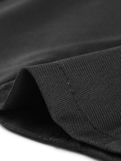 Notched Lapel Collar 3/4 Sleeve Button Work Formal Blazer