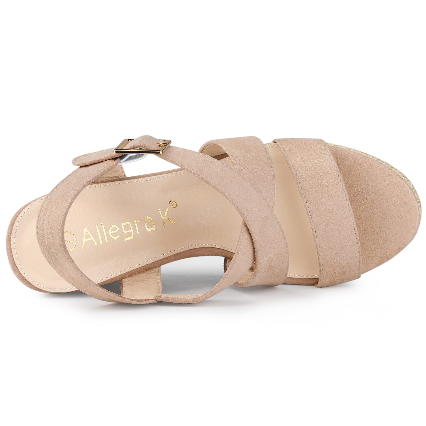 Allegra K Espadrilles Platform Slingback Wedges Sandals