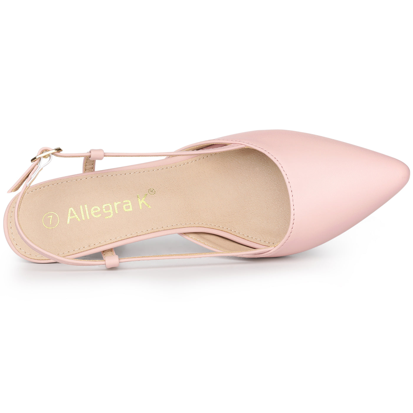 Allegra K Women's Slingback Stiletto Clear Heels Pointed Toe Pump