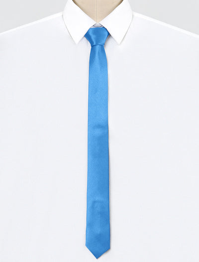 Classic Self-tied Solid Color Neckties Skinny Work Neck Tie