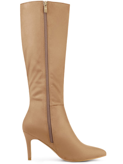 Women's Pointed Toe Stiletto Heels Knee High Boots