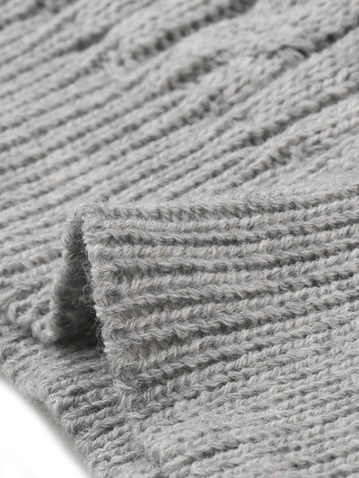 Cable Knit Crop Sweater Vest Deep V-Neck Knitwear Tank Tops
