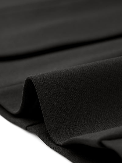 Notched Lapel 3/4 Sleeve Formal Suit Blazer Jacket