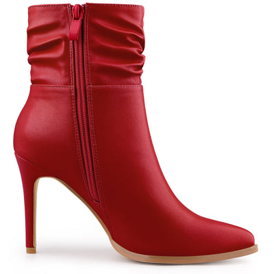 Slouchy Pointed Toe Stiletto Heel Ankle Boot
