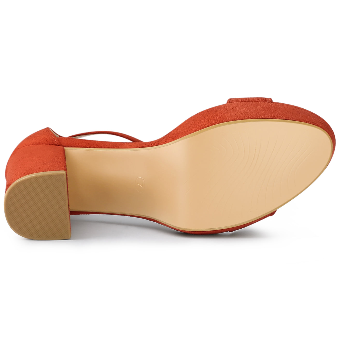 Allegra K Faux Suede Ankle Strap Platform Chunky Heel Sandals