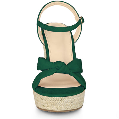 Women's Platform Slingback Espadrille Wedge Heel Sandals