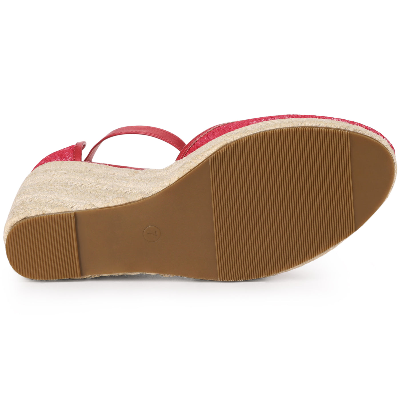Allegra K Closed Toe Espadrille Platform Heel Lace Wedge Sandals