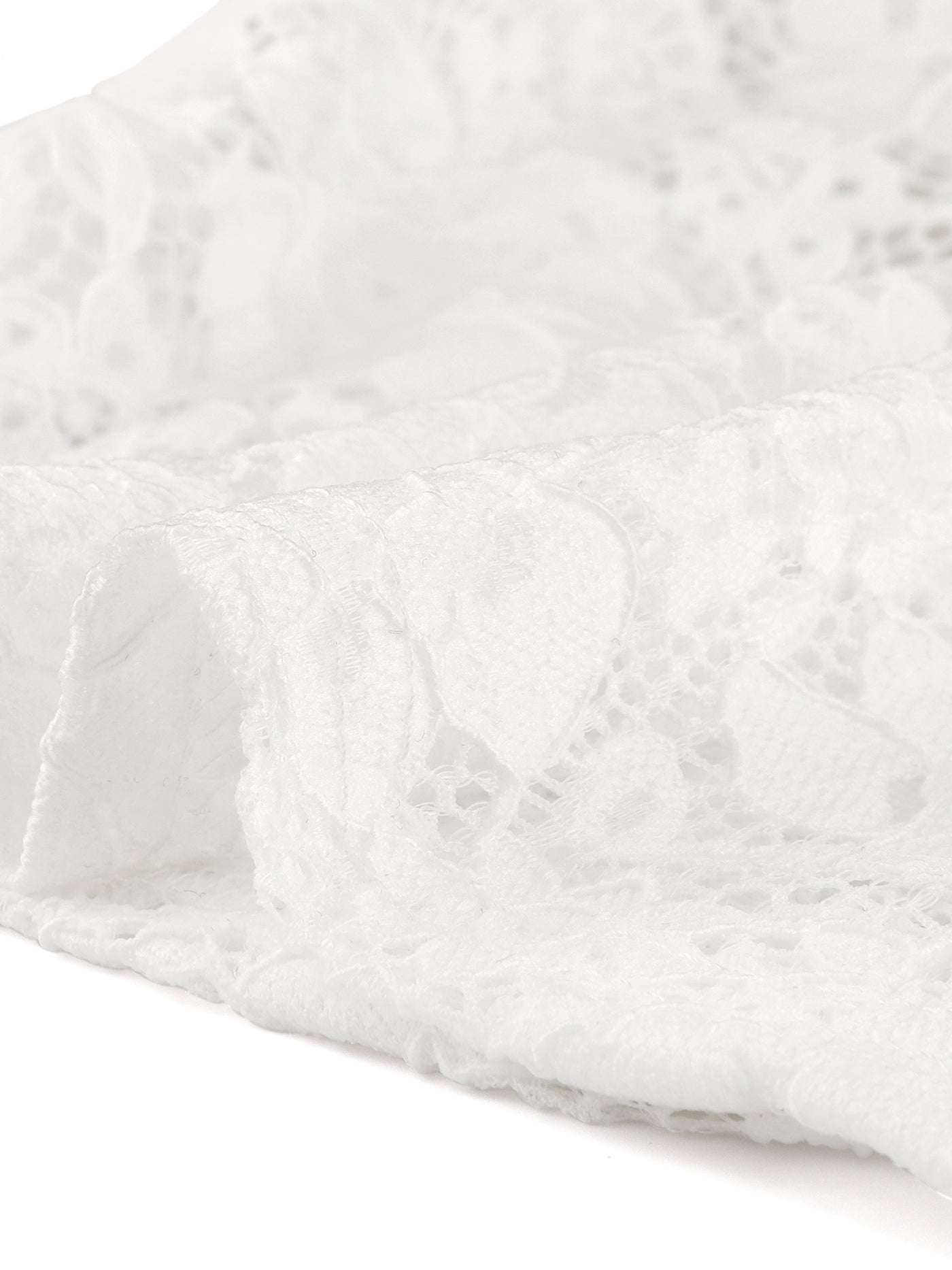 Allegra K Floral Lace Cardigan Bell Sleeves Open Front Elegant Cropped Shrug Tops