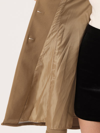 Single Breasted Long Sleeve Mid-Long Winter A Line Pea Coat