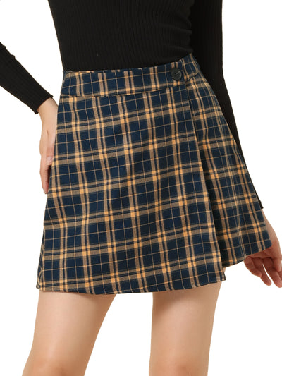 Plaid Layers High Waist Skater A-Line Tartan Skirt