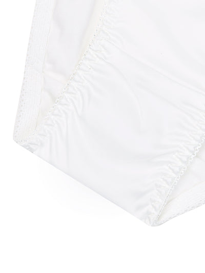 Women's Underwear Comfortable Satin Shiny Panties Mid-Rise Ruffle Trim Briefs