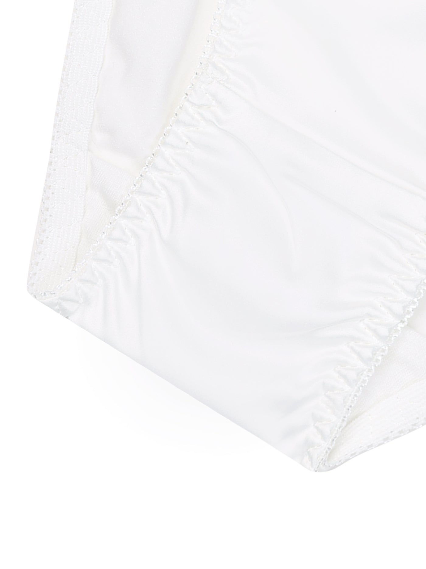 Allegra K Women's Underwear Comfortable Satin Shiny Panties Mid-Rise Ruffle Trim Briefs