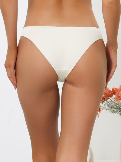 Underwear for Women Low-Rise Contract Color Bikini Sporty Sweat-Absorbing Thongs