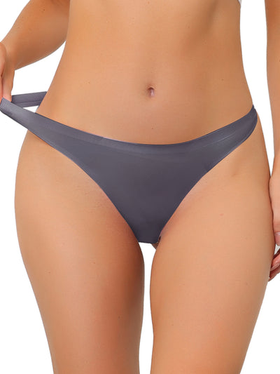 Women's Underwear Satin Invisible Bikini Comfortable No-Show Thongs