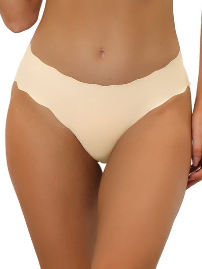 Panties for Women No Show Stretch Solid Underwear Invisible Brief